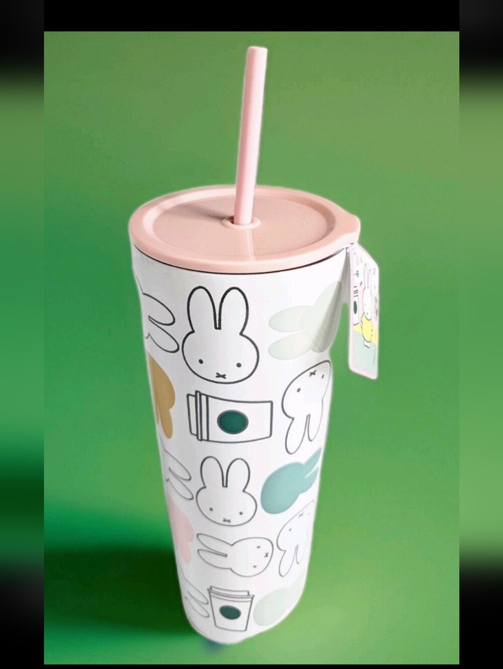 NWT, Starbucks + Miffy Collab Summer 2026. Stainless Steel 26oz Tumbler w/straw
